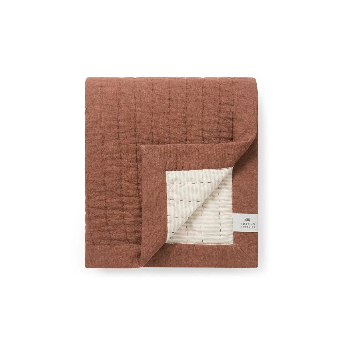 Easy Squish Linen Quilt in Terracotta – image 2