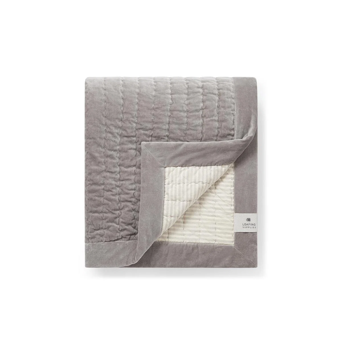 Easy Squish Velvet Quilt in Grey – image 2