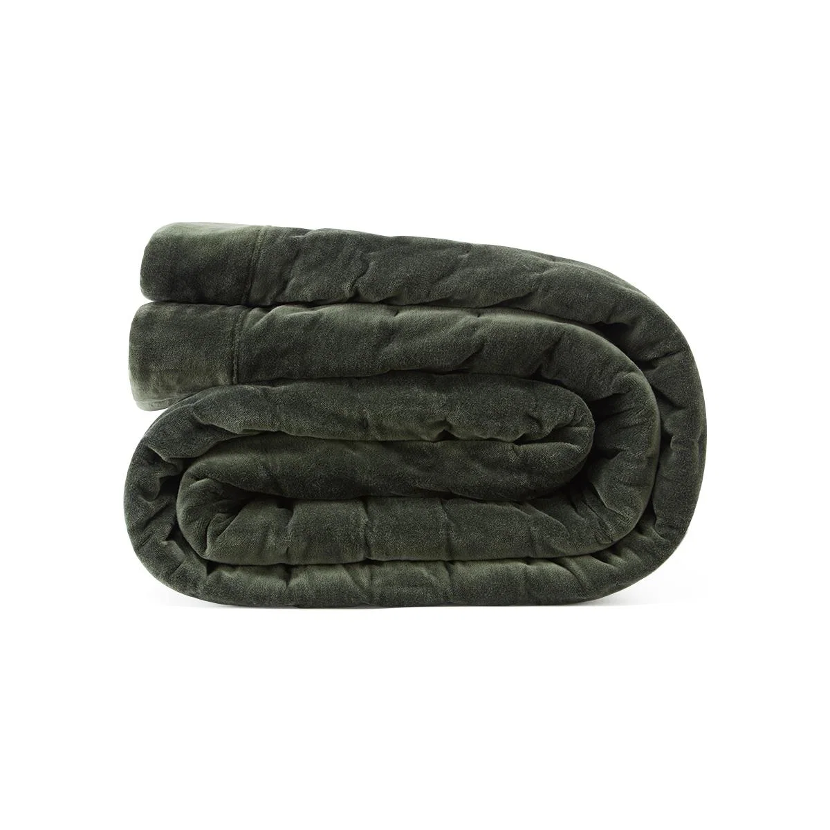 Easy Squish Velvet Quilt in Forest Green – image 3