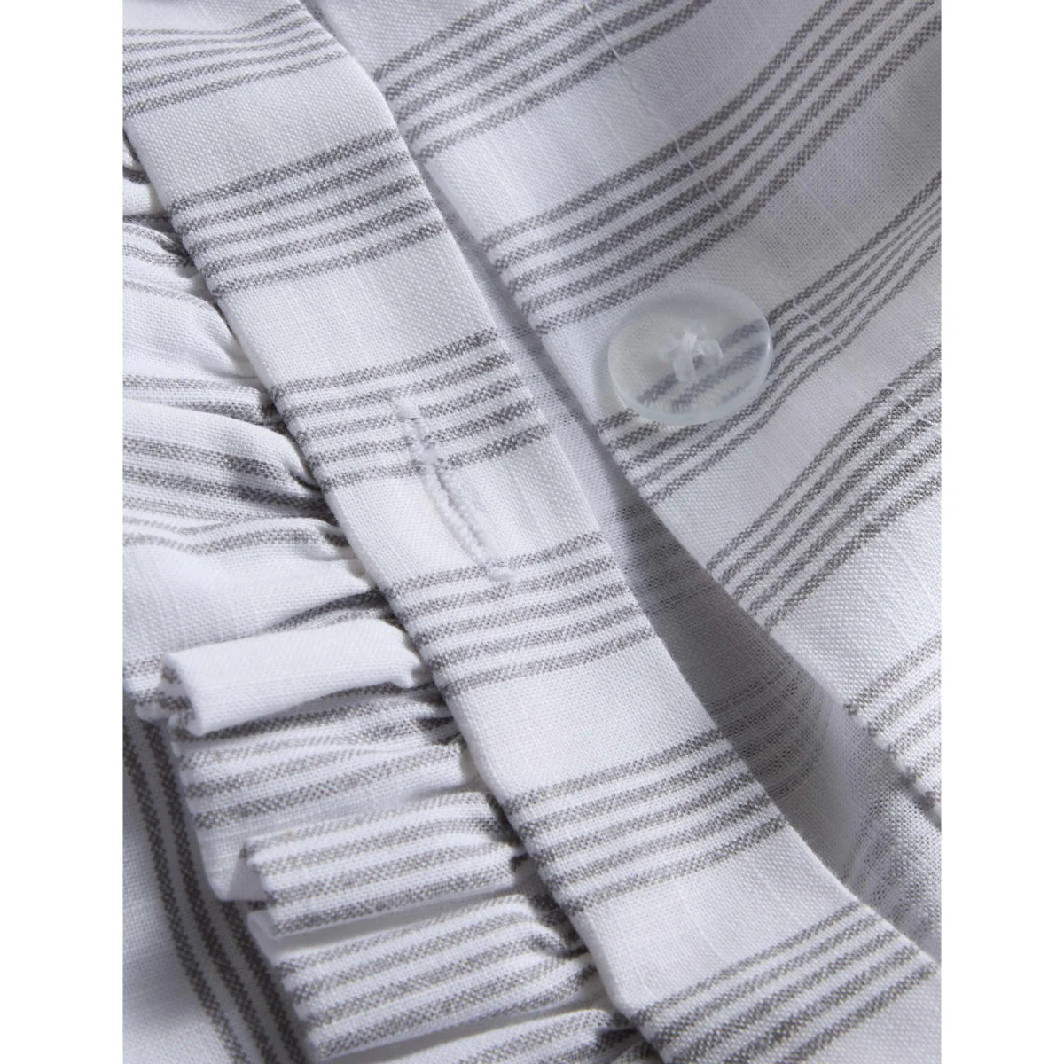 M&S Pure Cotton Narrow Stripe Ruffle Bedding Set Pink Mix – image 6