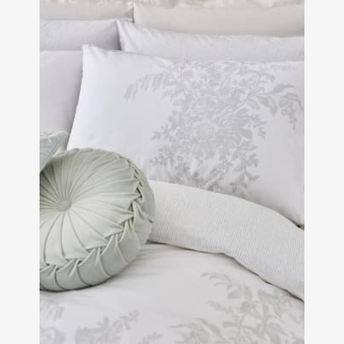 Laura Ashley Pure Cotton Picardie Fennel Bedding Set - 6FT - Light Grey, Light Grey – image 1