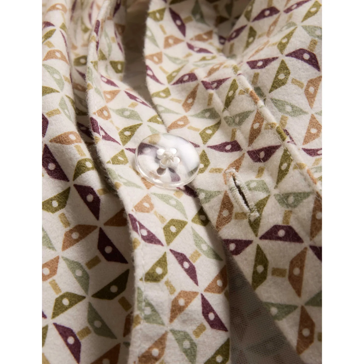 M&S Pure Cotton Geometric Brushed Bedding Set Moss – image 5