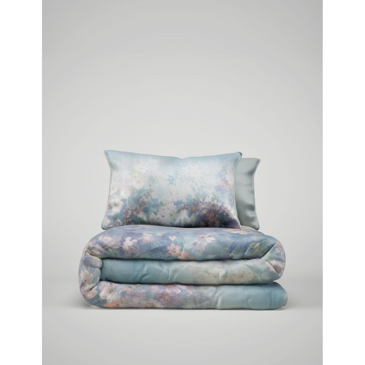 M&S Pure Cotton Sateen Camelia Bloom Bedding Set - DBL - Blue Mix, Blue Mix – image 2