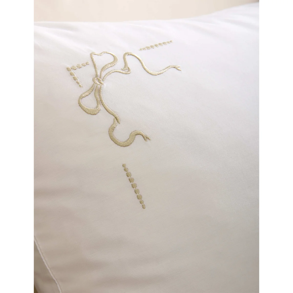 Historic Royal Palaces Pure Cotton Bow Embroidered Bedding Set White – image 4