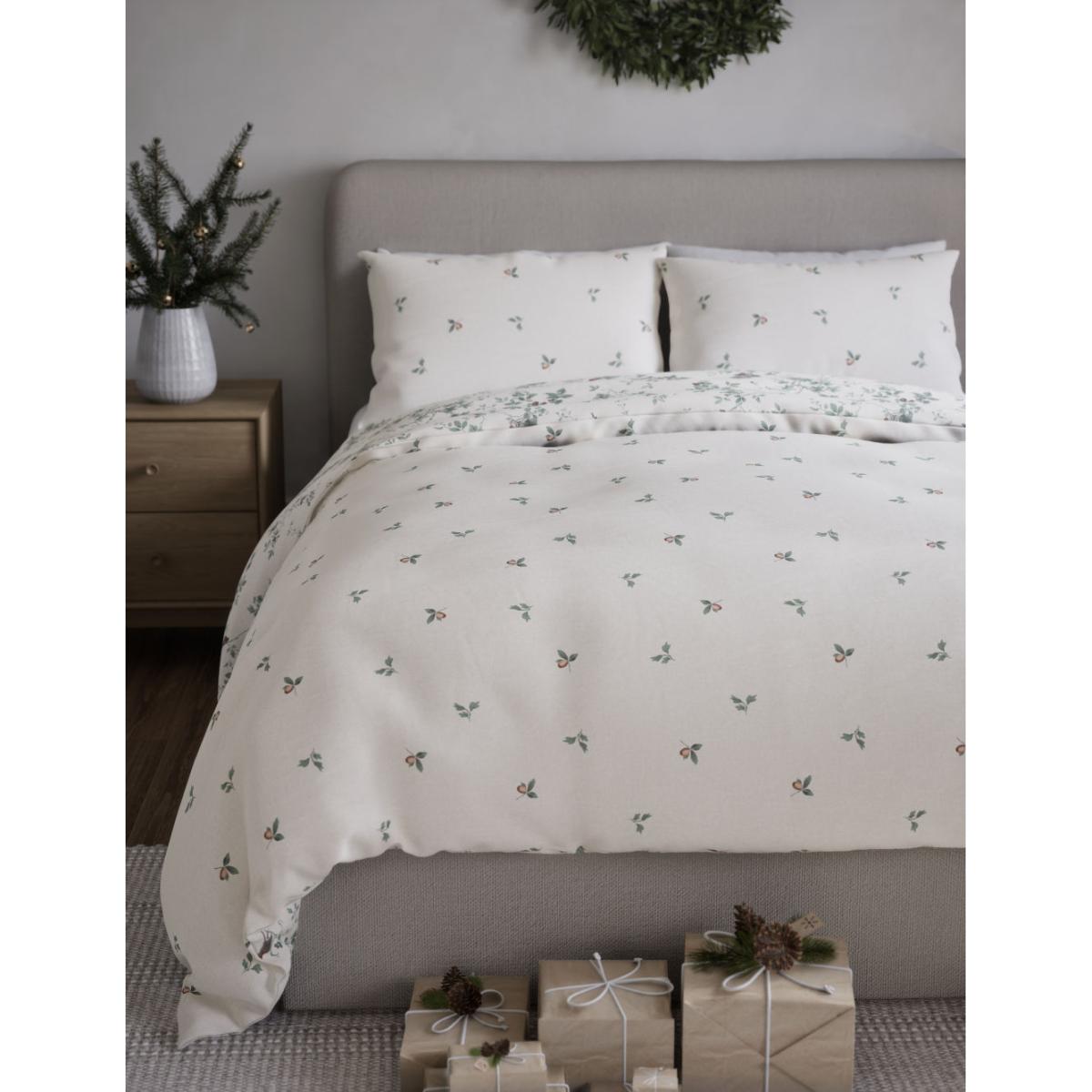 M&S Brushed Cotton Woodland Deer Bedding Set - SGL - Natural Mix, Natural Mix – image 3