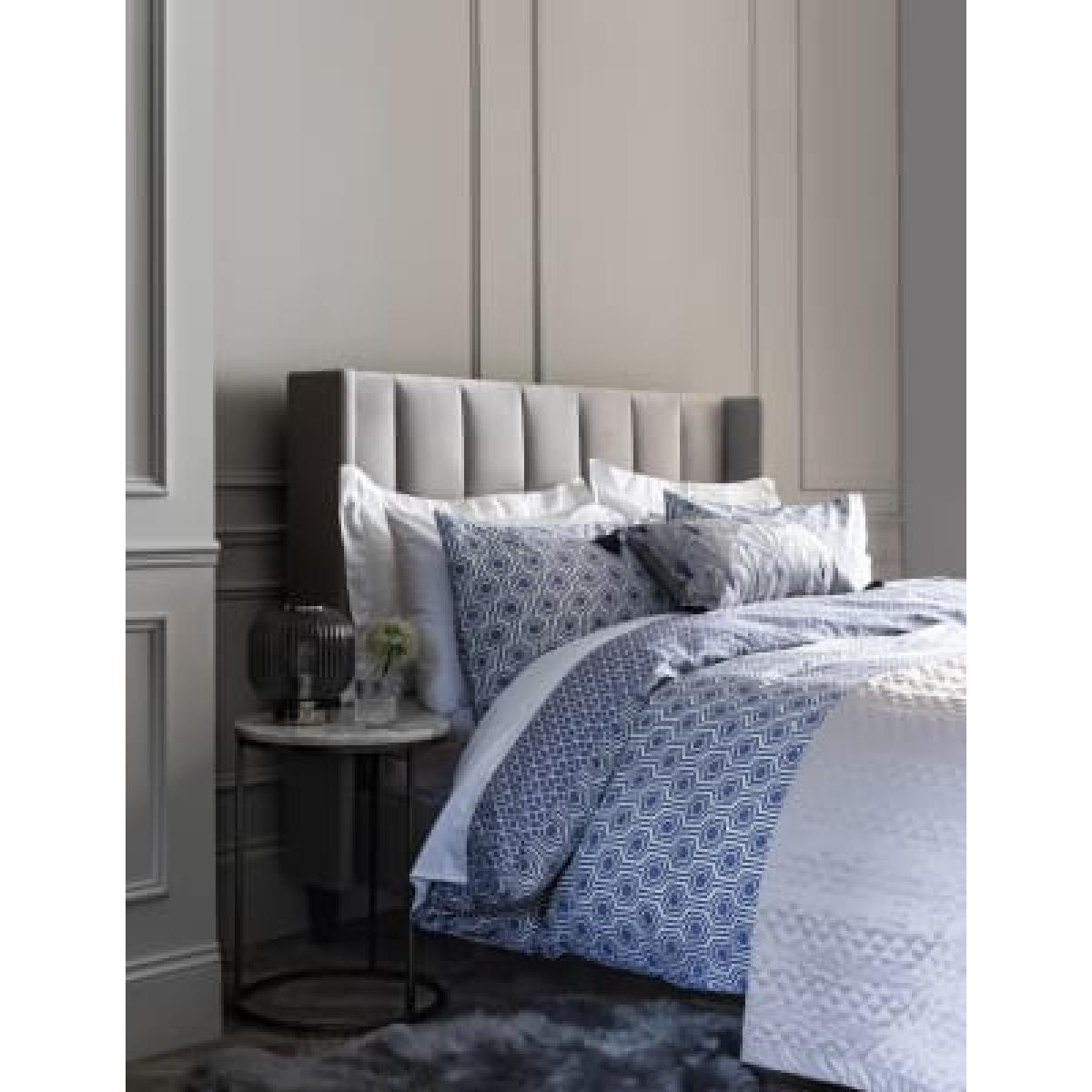 M&S  Cotton Blend Honeycomb Bedding Set - 6FT - Blue Mix, Blue Mix – image 3