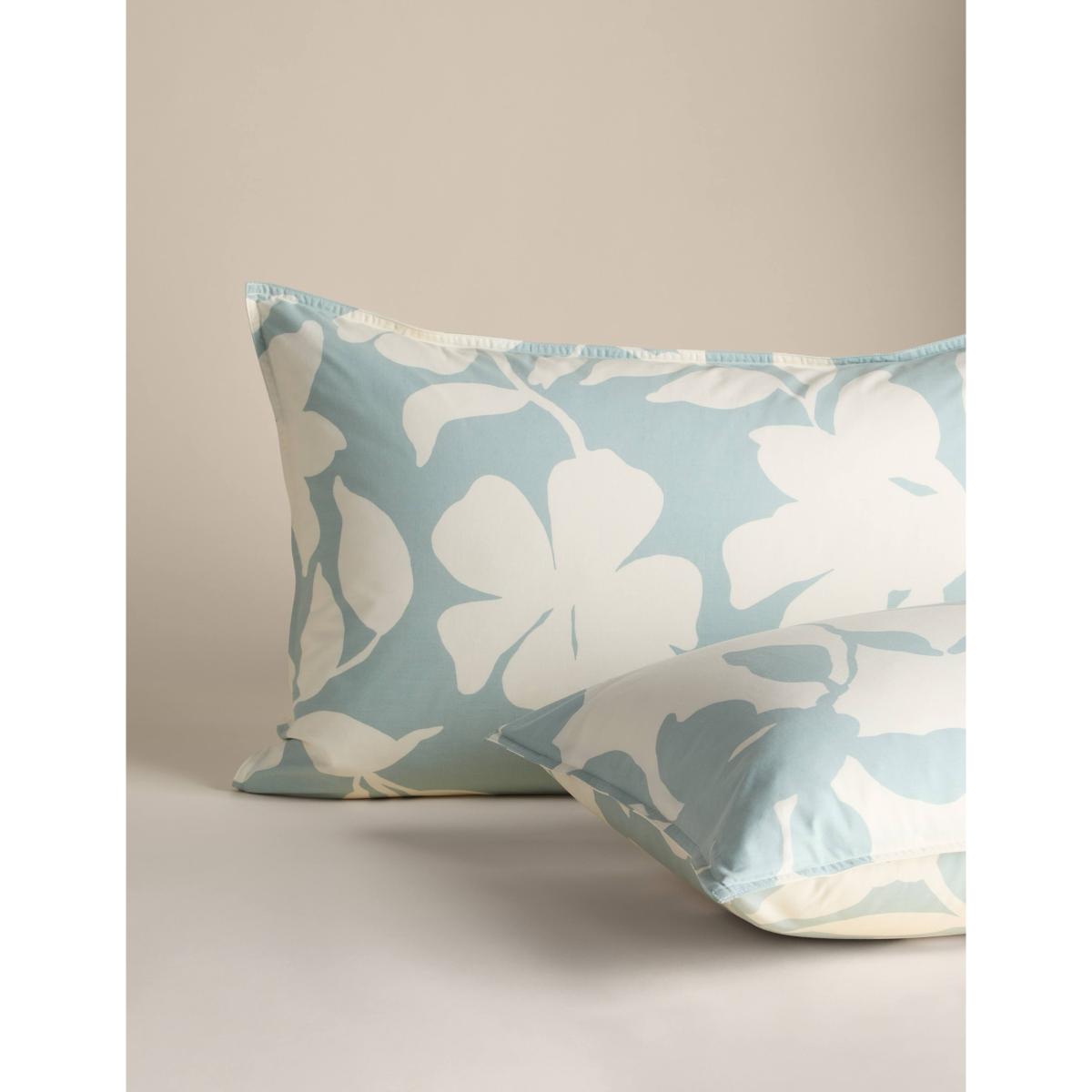 M&S Cotton Rich Silhouette Floral Bedding Set Duck Egg – image 3