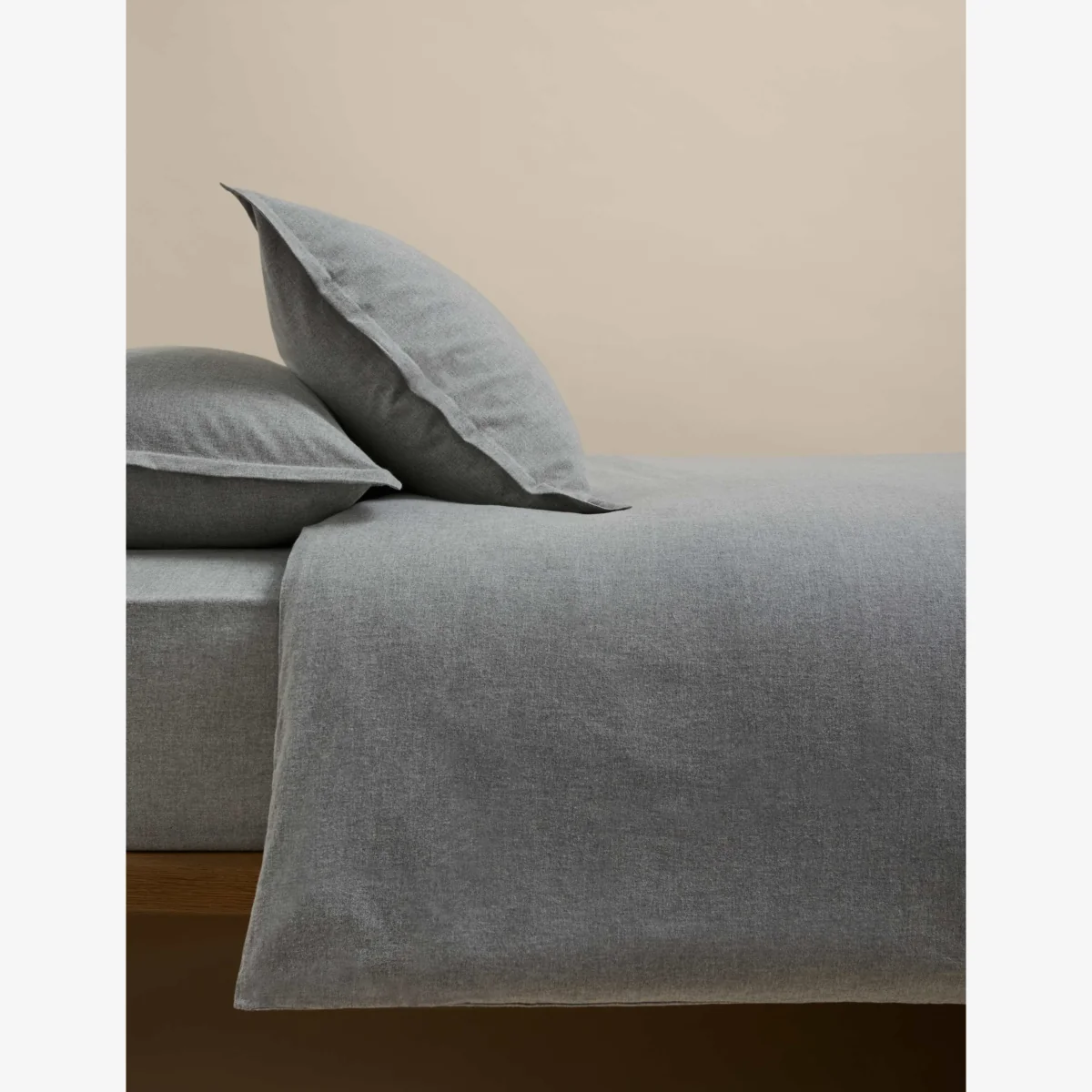 M&S Brushed Cotton Marl Bedding Set Grey Marl – image 1
