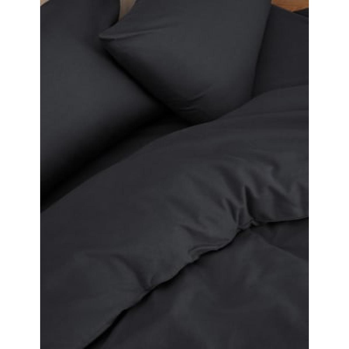 M&S Pure Brushed Cotton Bedding Set - 6FT - Midnight Navy, Midnight Navy,Chambray,Charcoal – image 3