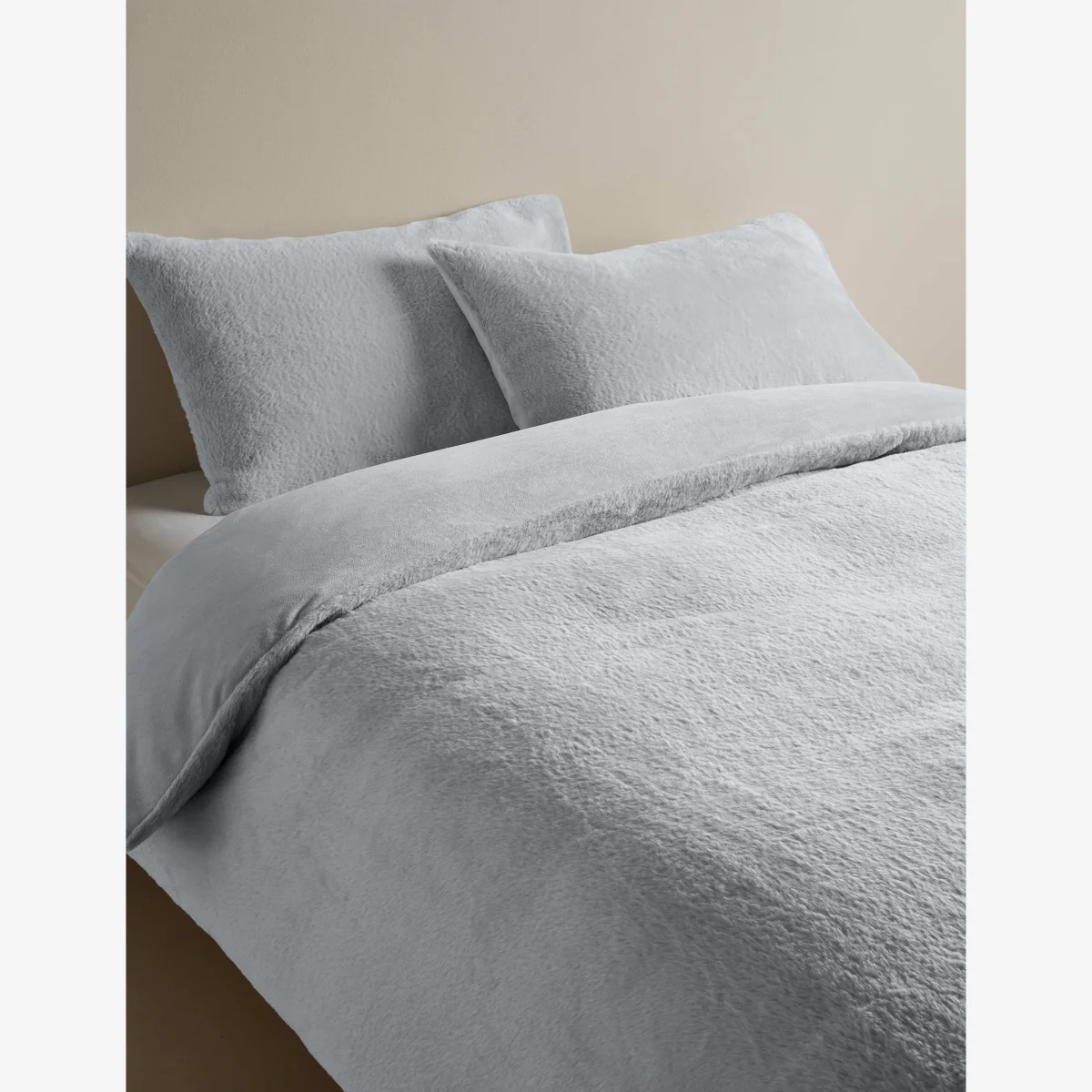 M&S Supersoft Faux Fur Bedding Set Dove