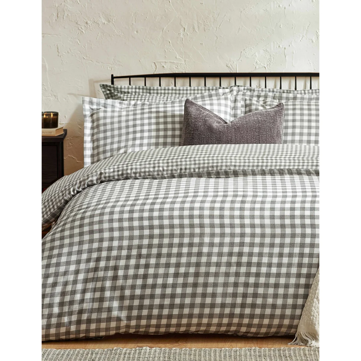 YARD Washed Cotton Barton Gingham Bedding Set Natural Mix – image 2