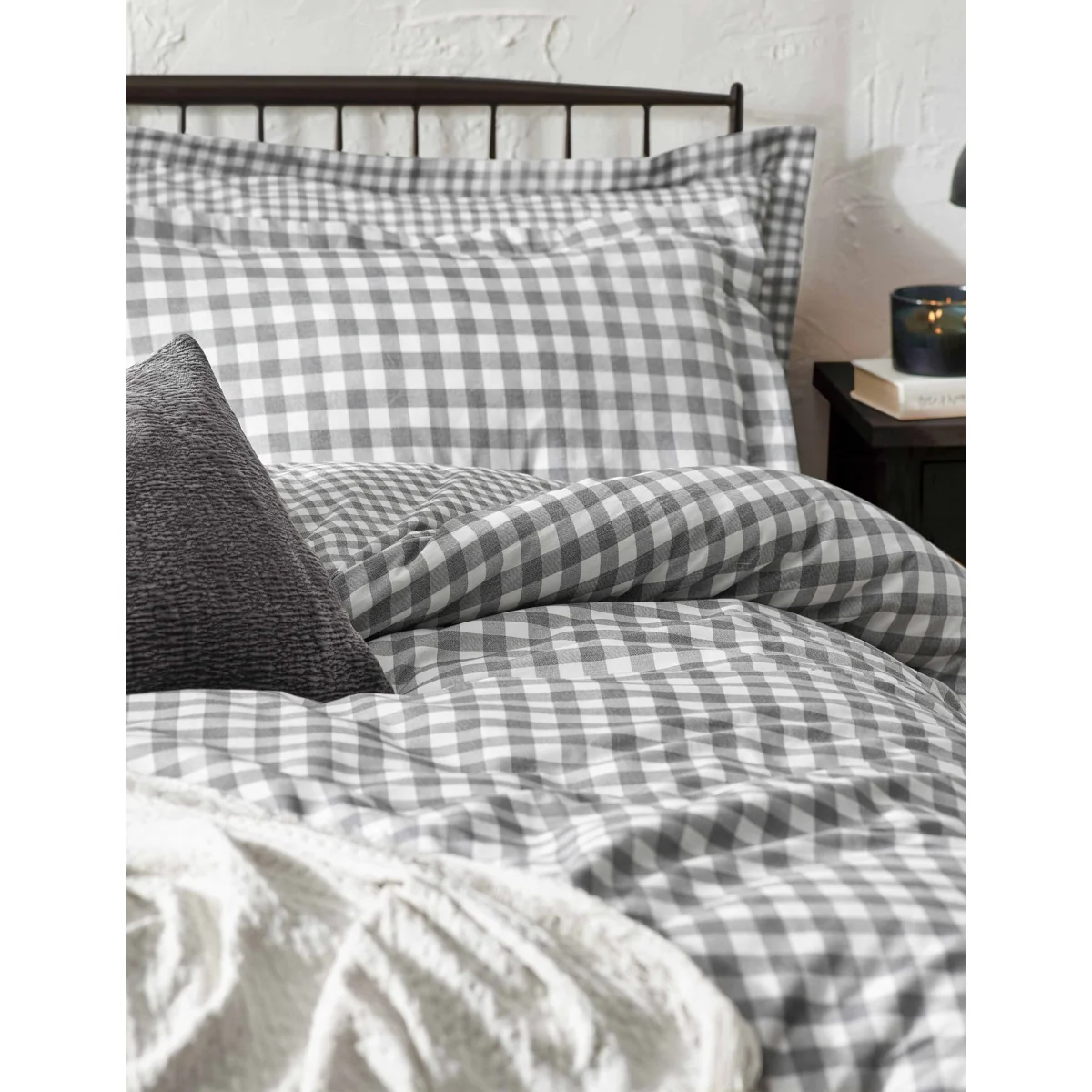 YARD Washed Cotton Barton Gingham Bedding Set Natural Mix – image 4