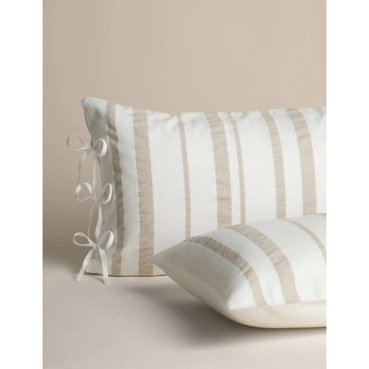 M&S Brushed Seersucker Striped Bedding Set Linen – image 2