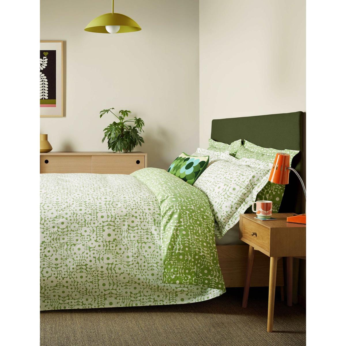Orla Kiely Pure Cotton Criss Cross Stem Bedding Set Green Mix – image 5
