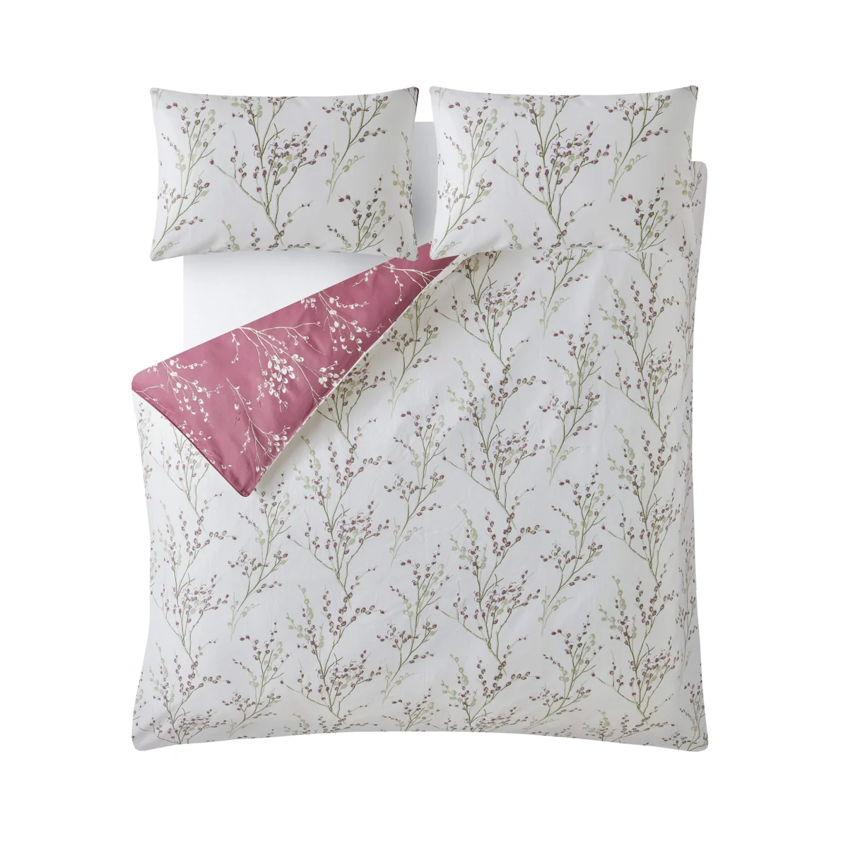 Laura Ashley Pure Cotton Sateen Pussy Willow Bedding Set Purple Mix – image 5