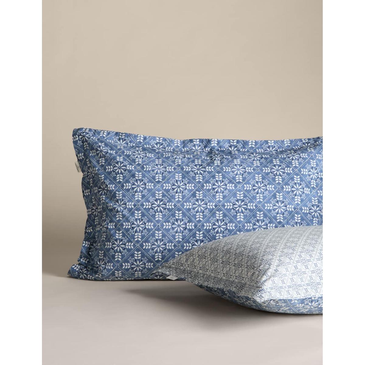 M&S X Fired Earth Pure Cotton Acapulco Merida Bedding Set - DBL - Blue Mix, Blue Mix – image 2