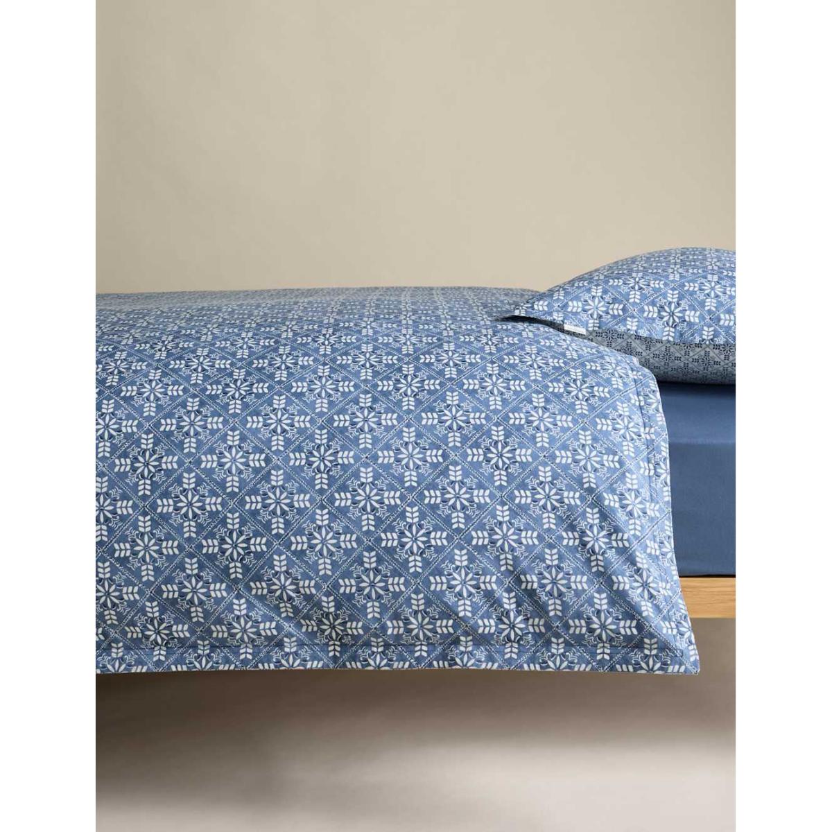 M&S X Fired Earth Pure Cotton Acapulco Merida Bedding Set - DBL - Blue Mix, Blue Mix – image 3