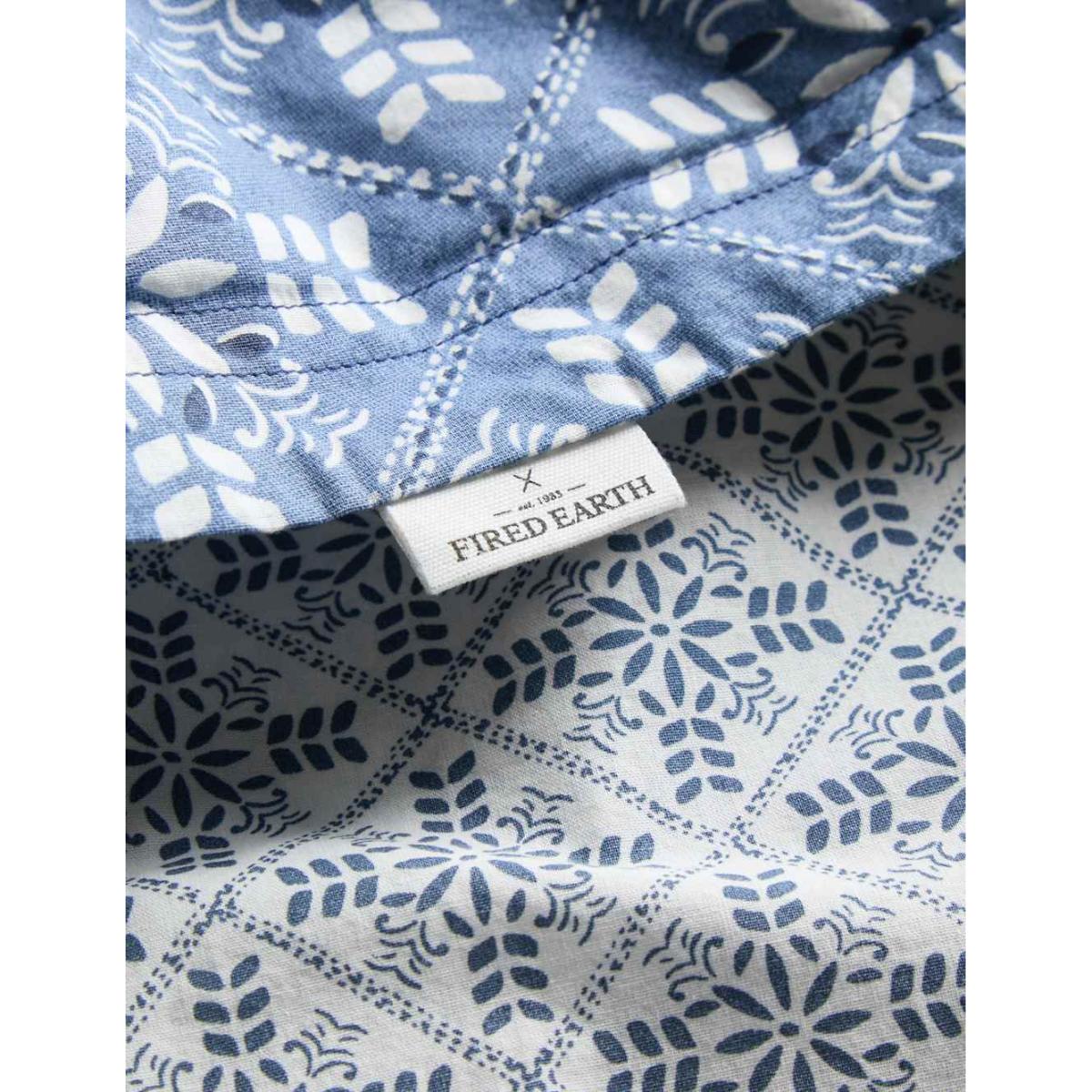 M&S X Fired Earth Pure Cotton Acapulco Merida Bedding Set - DBL - Blue Mix, Blue Mix – image 6