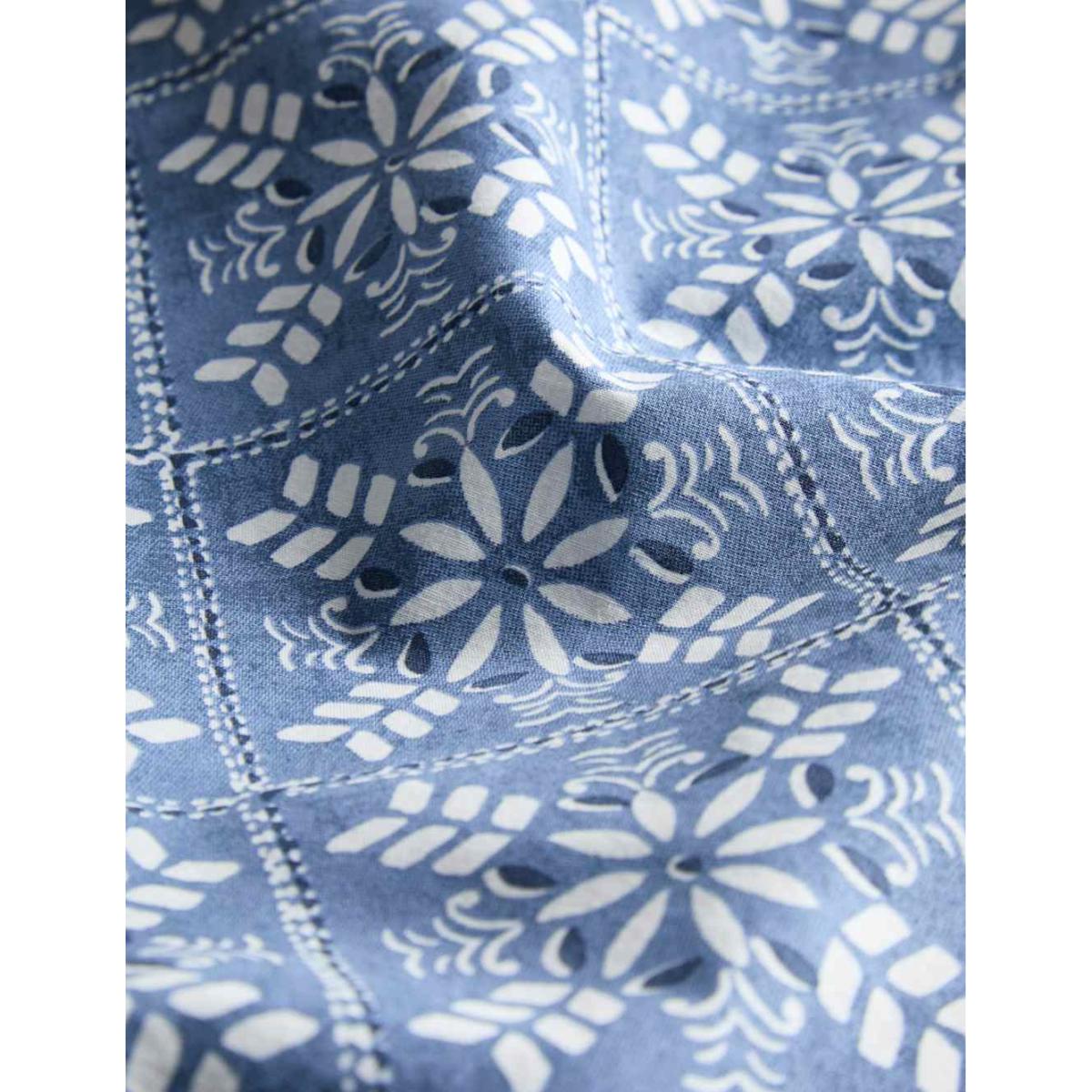 M&S X Fired Earth Pure Cotton Acapulco Merida Bedding Set - DBL - Blue Mix, Blue Mix – image 7