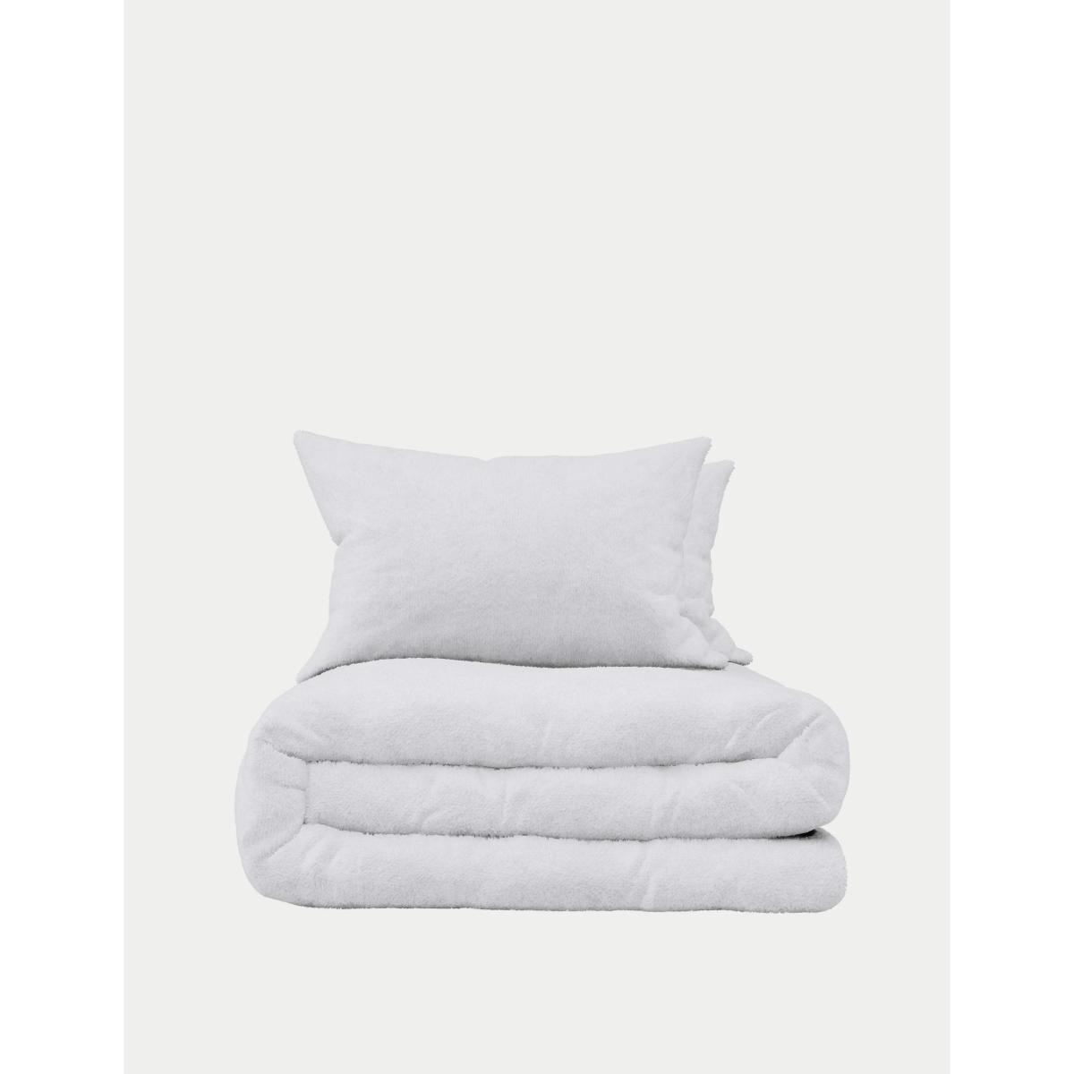M&S Collection Teddy Fleece Bedding Set - 5FT - Neutral, Neutral,Biscuit,Grey,White,Charcoal,Chocolate,Burgundy,Forest Green – image 3