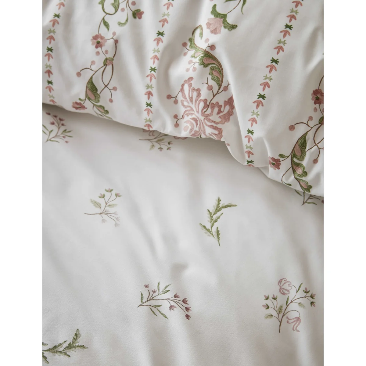 Historic Royal Palaces Pure Cotton Waistcoat Stripe Bedding Set Light Pink Mix – image 3
