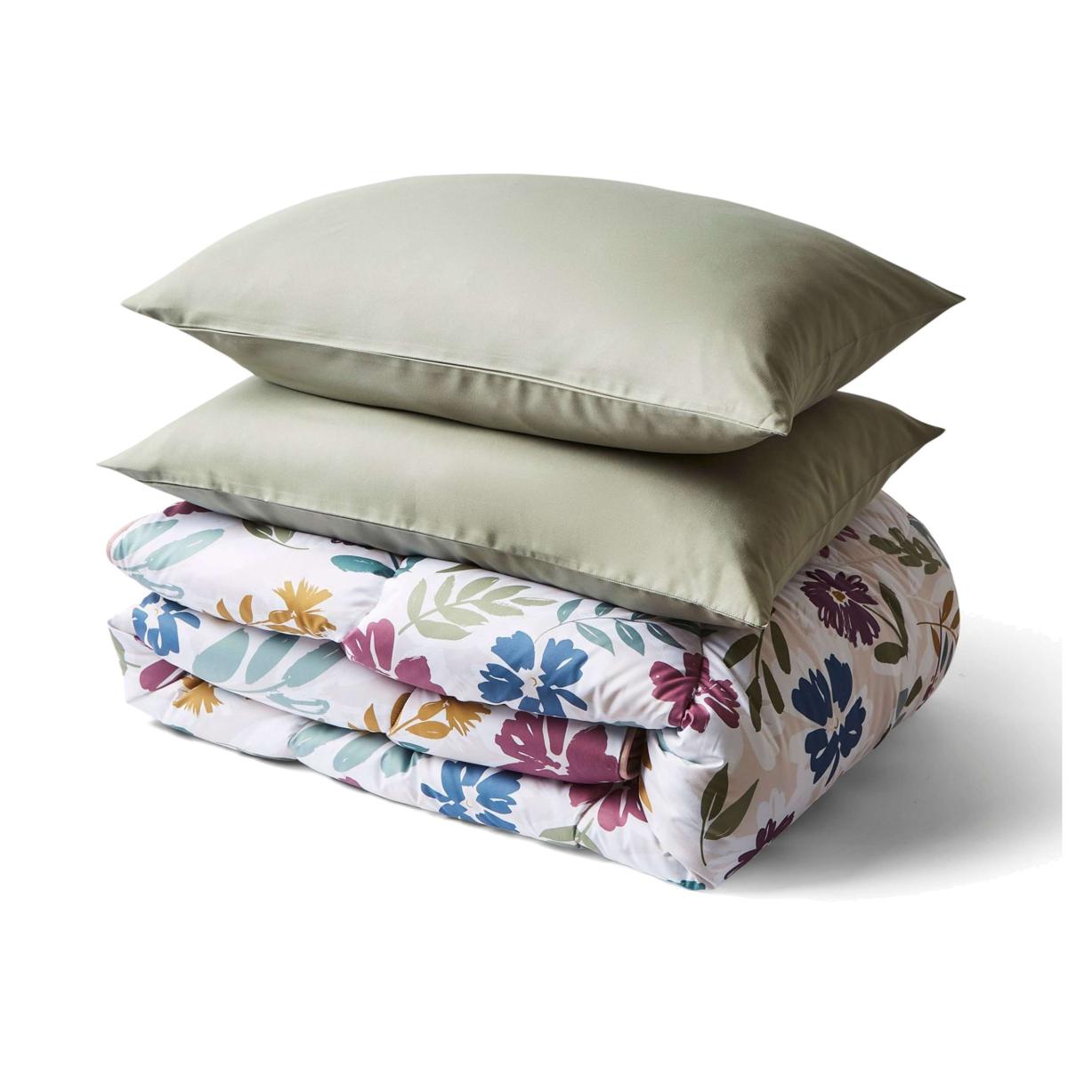 Night Lark Autumn Meadow 10.5 Tog Coverless Duvet Set Pink – image 1