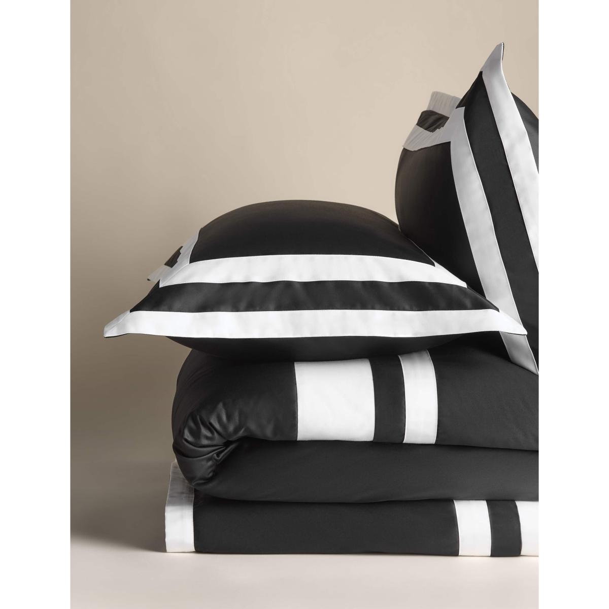 M&S X Kelly Hoppen Pure Cotton Double Border Bedding Set - 6FT - Black Mix, Grey/White,Black Mix – image 2