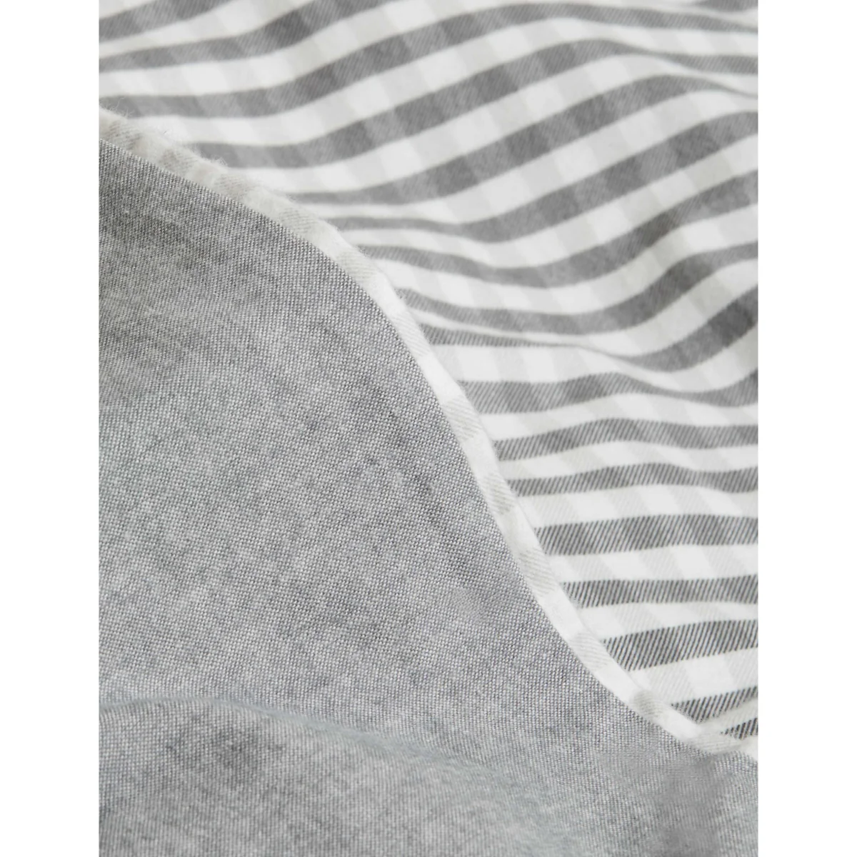 M&S Brushed Cotton Melange Gingham Bedding Set Charcoal – image 4