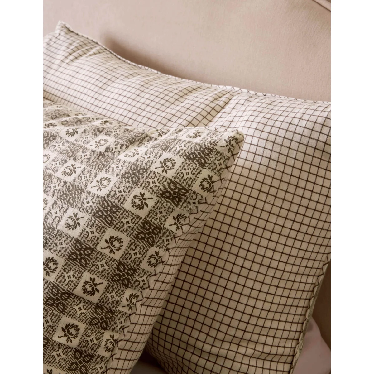 Laura Ashley Pure Cotton Hartley Check Bedding Set Brown Mix – image 3