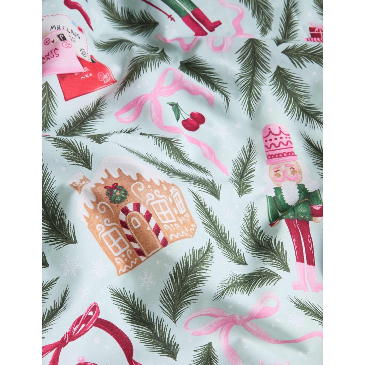 M&S Cotton Blend Reversible Nutcracker Bedding Set Green Mix – image 4