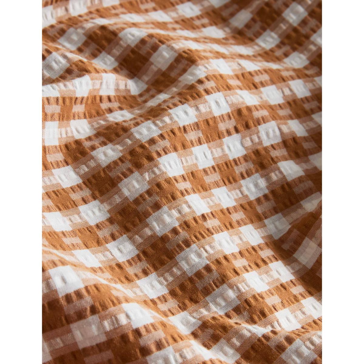 M&S Pure Cotton Gingham Ruffle Bedding Set Natural – image 5