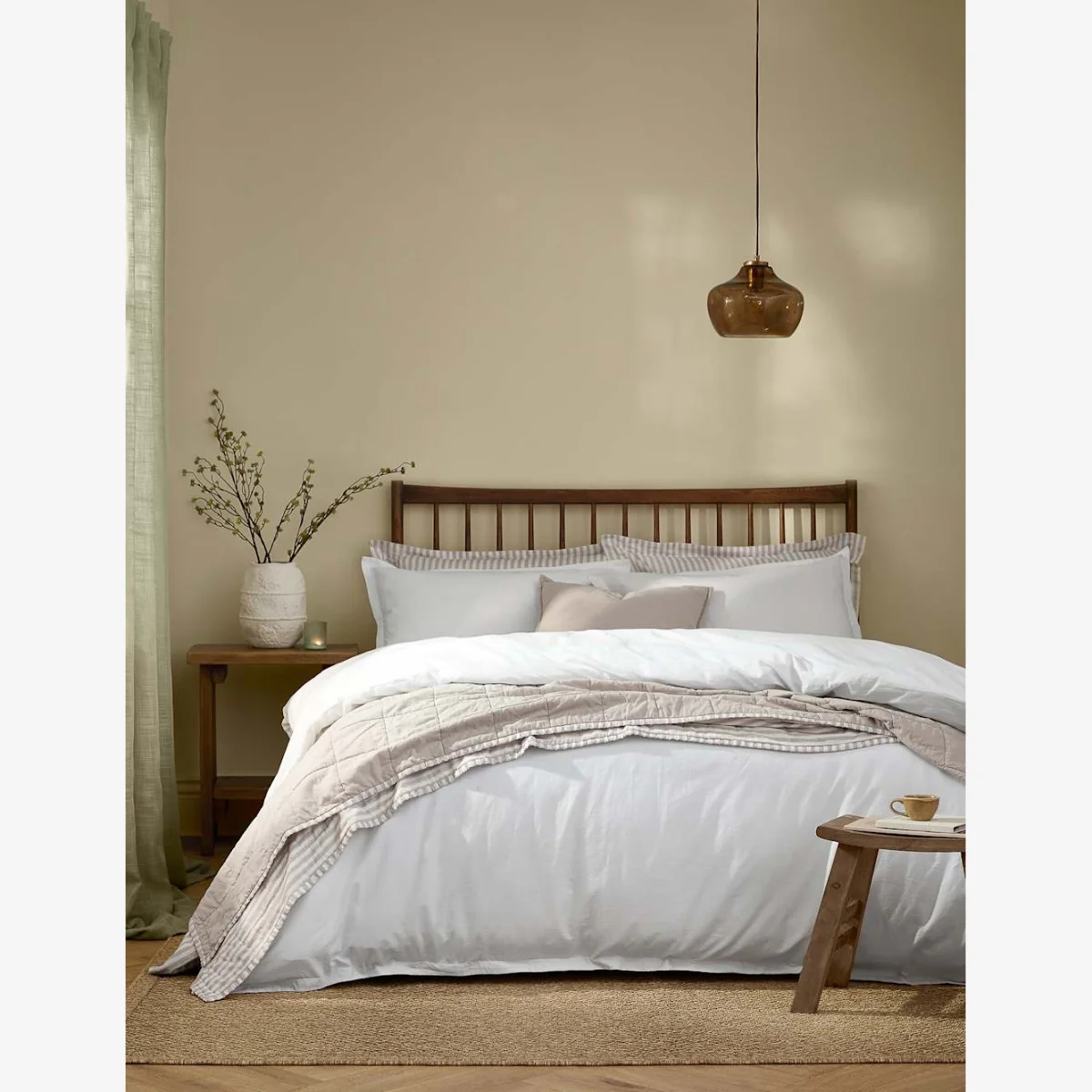 YARD Pure Cotton Percale Hebden Bedding Set White – image 1
