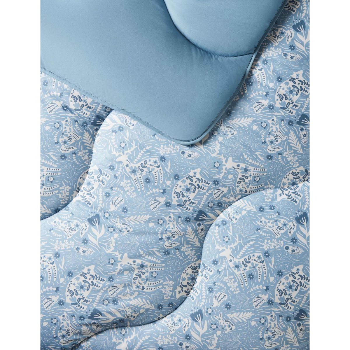 Night Lark Winter Woodland 10.5 Tog Coverless Duvet Set Light Blue – image 4