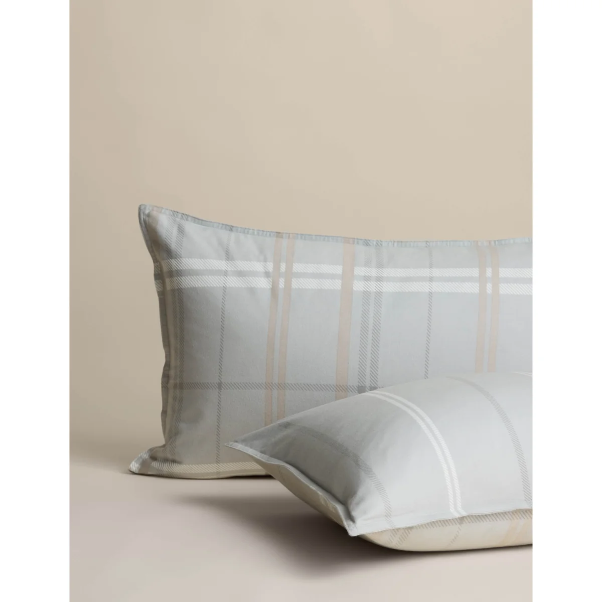 M&S Brushed Cotton Check Bedding Set Dove – image 3