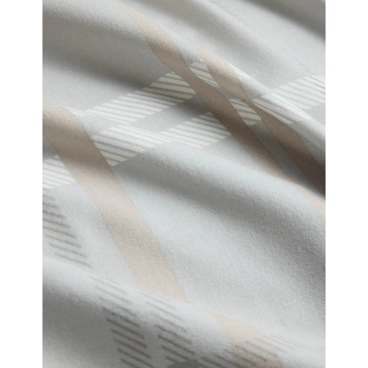 M&S Brushed Cotton Check Bedding Set Dove – image 4