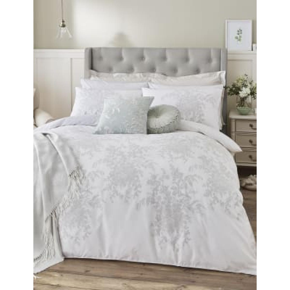 Laura Ashley  Pure Cotton Picardie Fennel Bedding Set - SGL - Light Grey, Light Grey – image 3