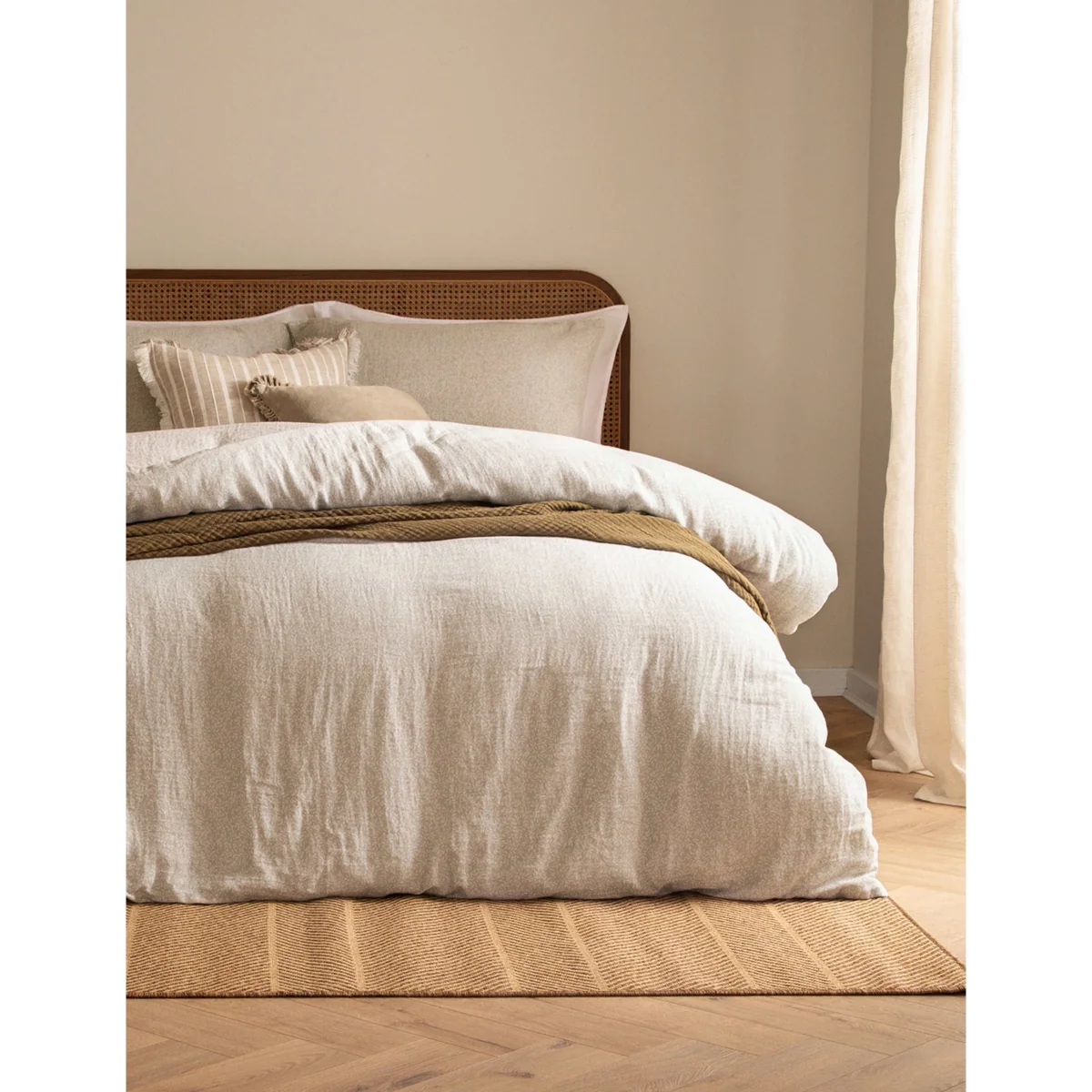 YARD Perrie Leaf Pure Cotton Muslin Bedding Set Green Mix – image 4