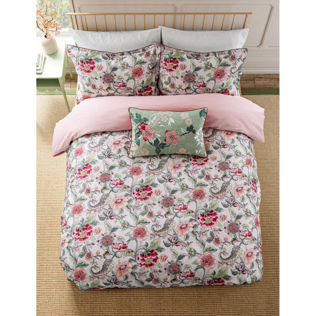 English Heritage Pure Cotton Piccadilly Park Bedding Set - 5FT - Pink, Pink – image 4