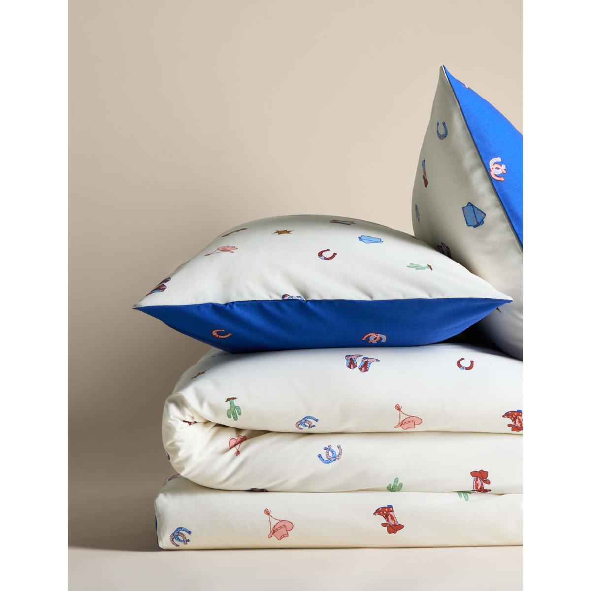 M&S Collection unisex Cotton Blend Cowboy Boot Print Bedding Set - SGL - Natural Mix, Natural Mix – image 3