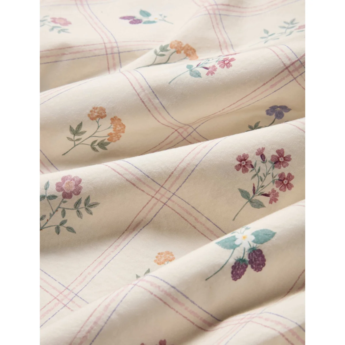 Piglet In Bed Pure Cotton Floral Bedding Set Taupe – image 3