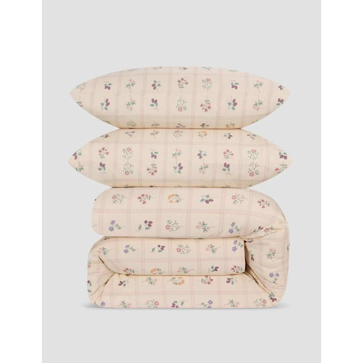 Piglet In Bed Pure Cotton Floral Bedding Set Taupe – image 4