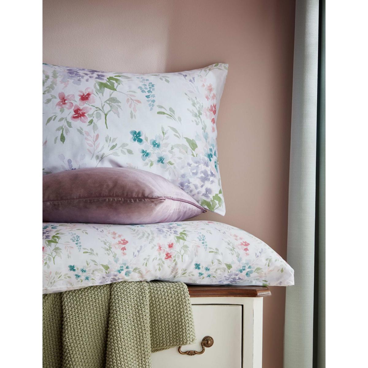 Laura Ashley Pure Cotton Audlen Flowers Bedding Set - SGL - White Mix, White Mix – image 5