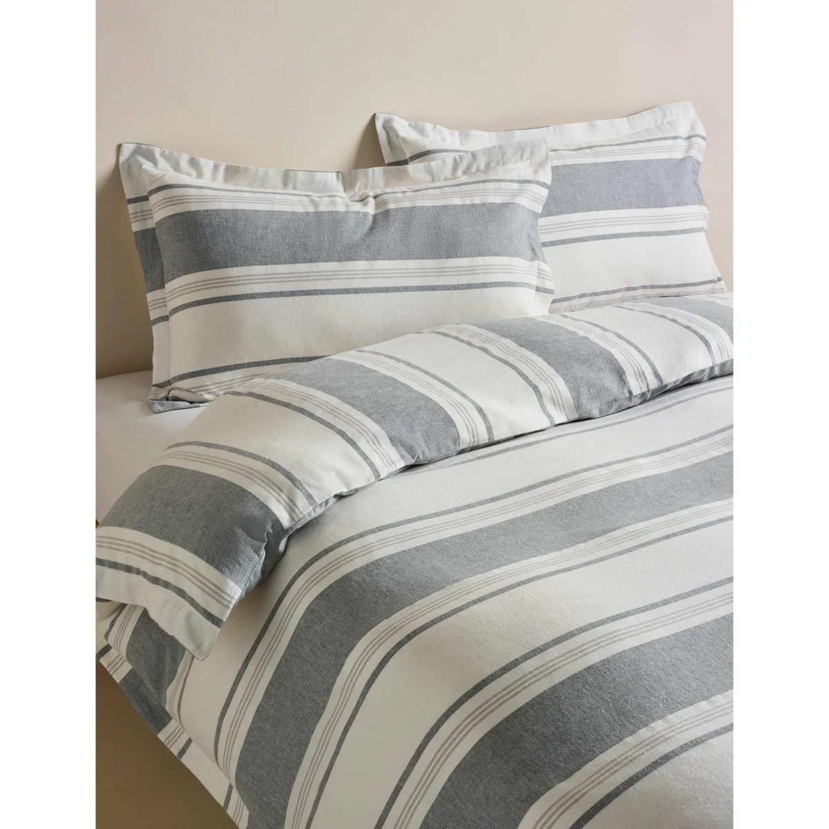 M&S Brushed Cotton Yarn Dye Bedding Set Putty – image 2
