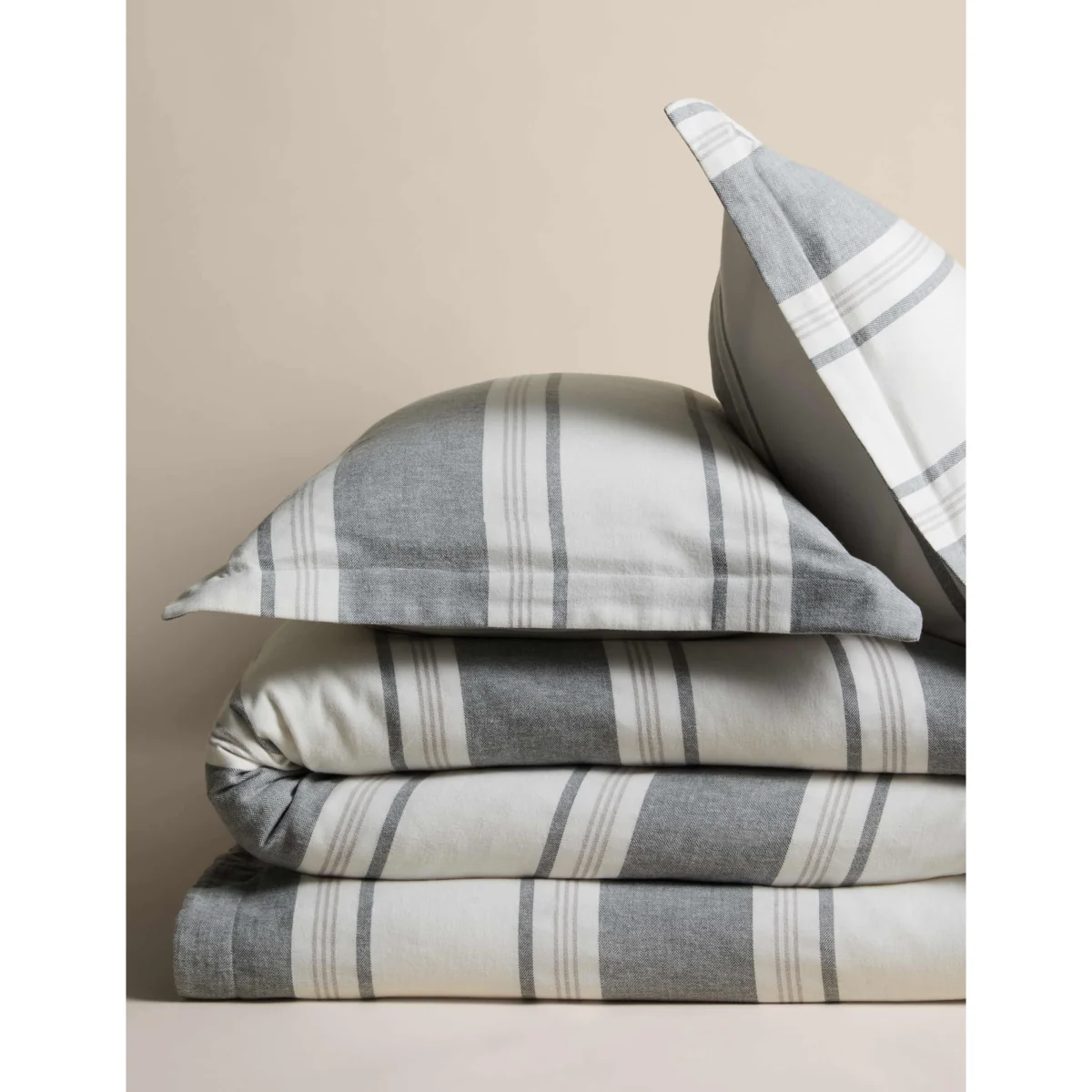 M&S Brushed Cotton Yarn Dye Bedding Set Putty – image 3