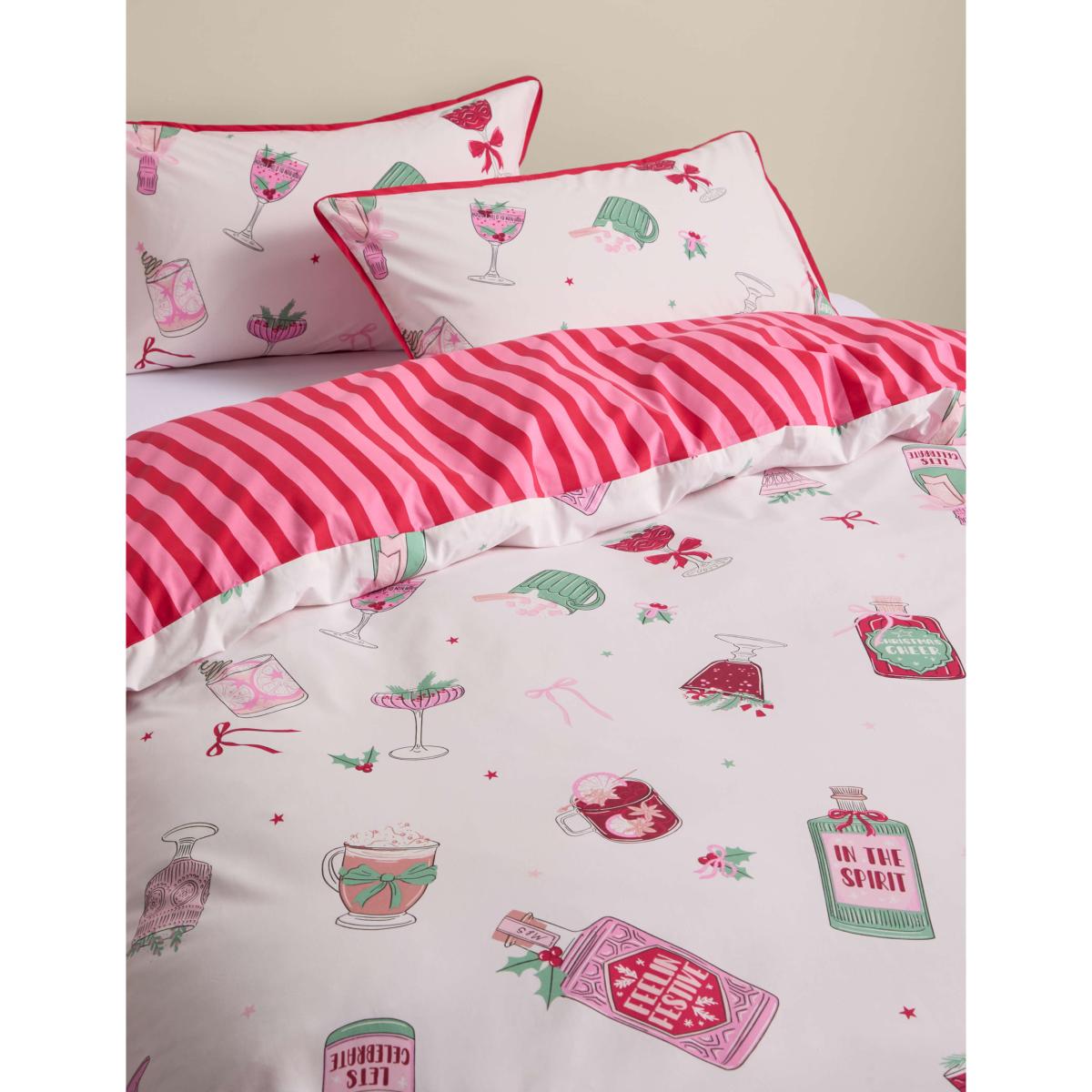 M&S Cotton Rich Time To Celebrate Bedding Set Pink Mix – image 2