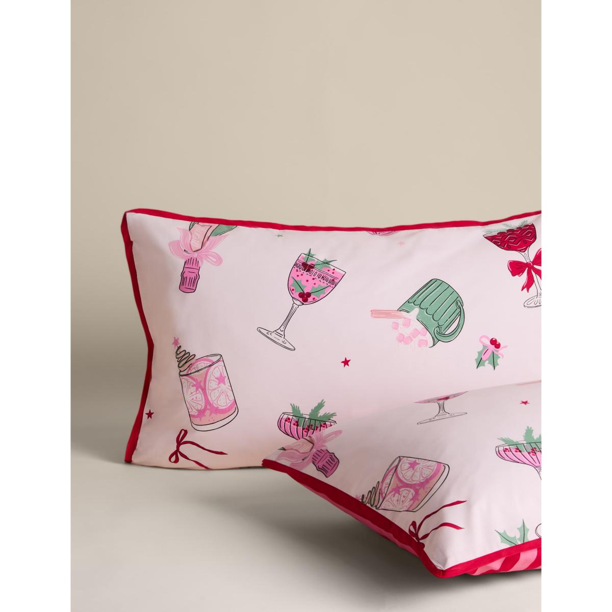 M&S Cotton Rich Time To Celebrate Bedding Set Pink Mix – image 3
