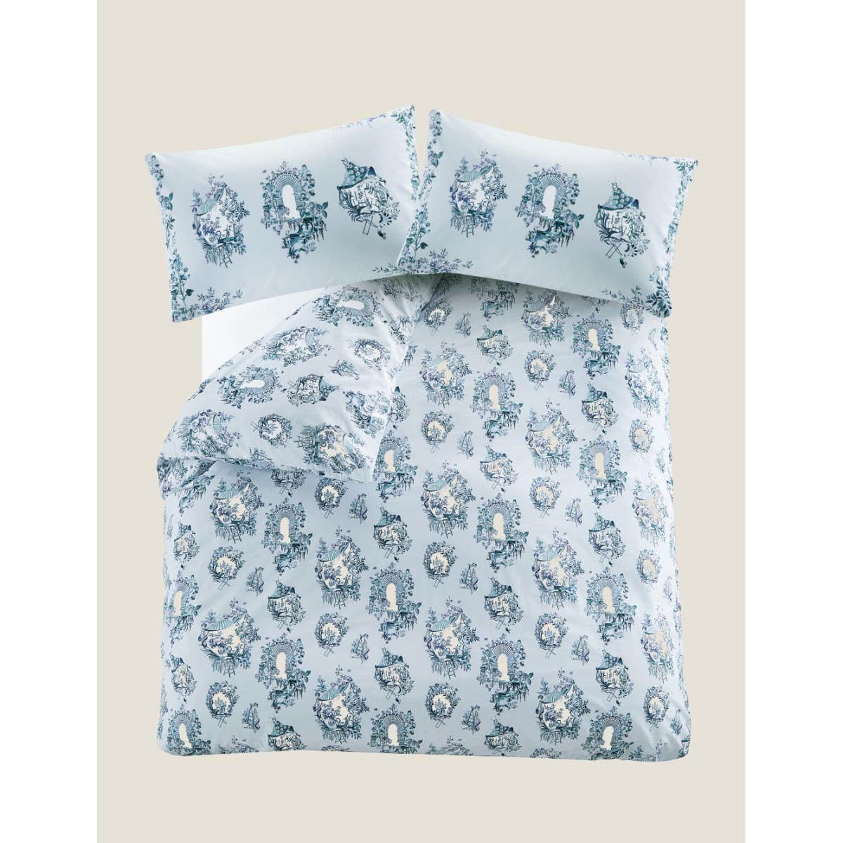 Cath Kidston Pure Cotton 30 Years Toile Bedding Set - DBL - Pale Blue, Pale Blue – image 4