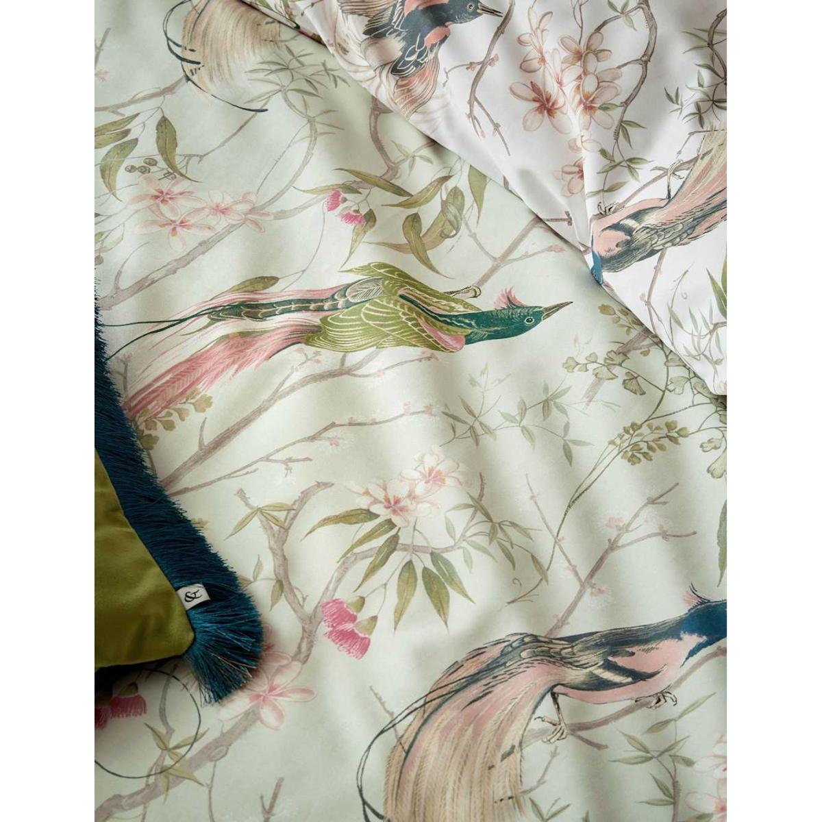 Graham & Brown Pure Cotton Sateen Clavering Birds Bedding Set - DBL - Light Green, Light Green – image 5