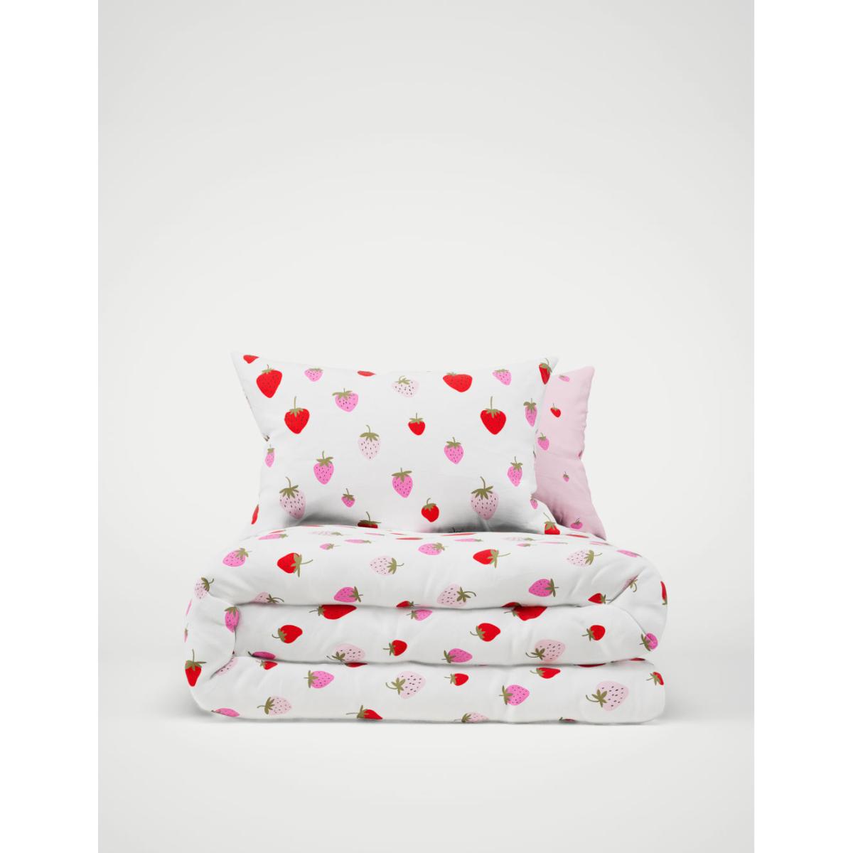 M&S Strawberries Cotton Blend Bedding Set - SGL - Pink Mix, Pink Mix – image 2