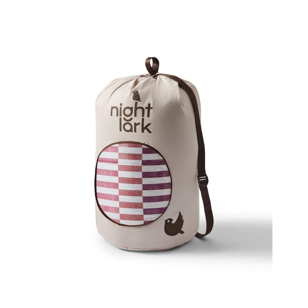 Night Lark Rosy Stripes 10.5 Tog Coverless Duvet Set Pink – image 5